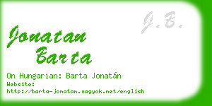 jonatan barta business card