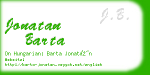 jonatan barta business card